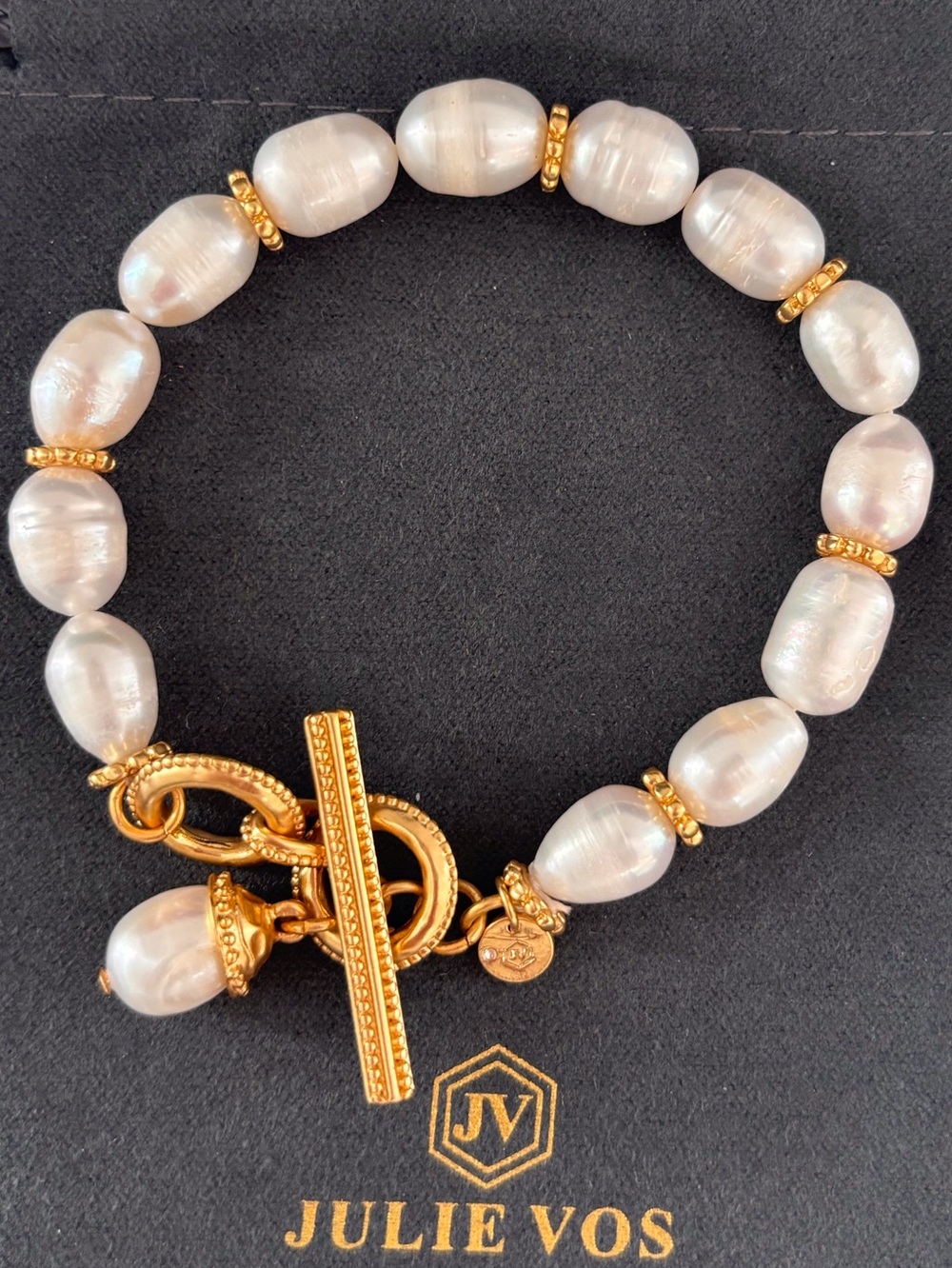 NWOT Julie Vos Notional Or Pearl Bracelet - Picture 3 of 3